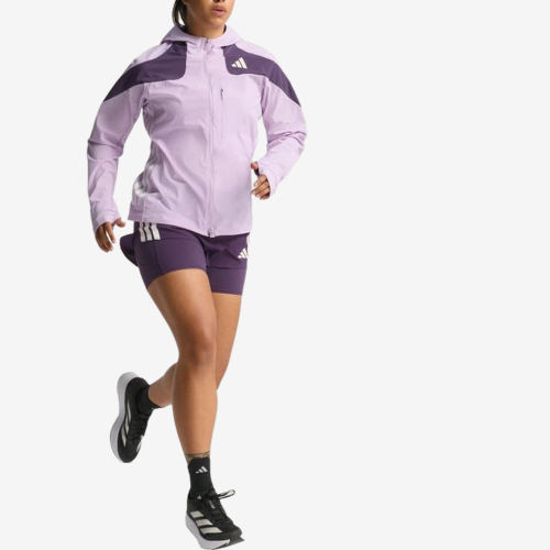 Adidas阿迪达斯正品Adizero女跑步防风透气修身拉链帽子JV7180