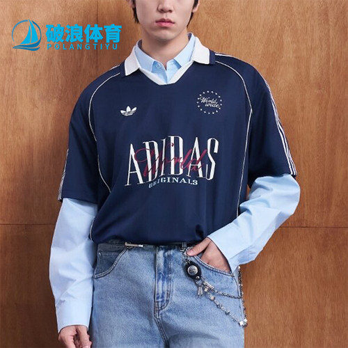 Adidas/阿迪达斯正品三叶草针织宽松休闲潮流短袖POLO衫KY2192