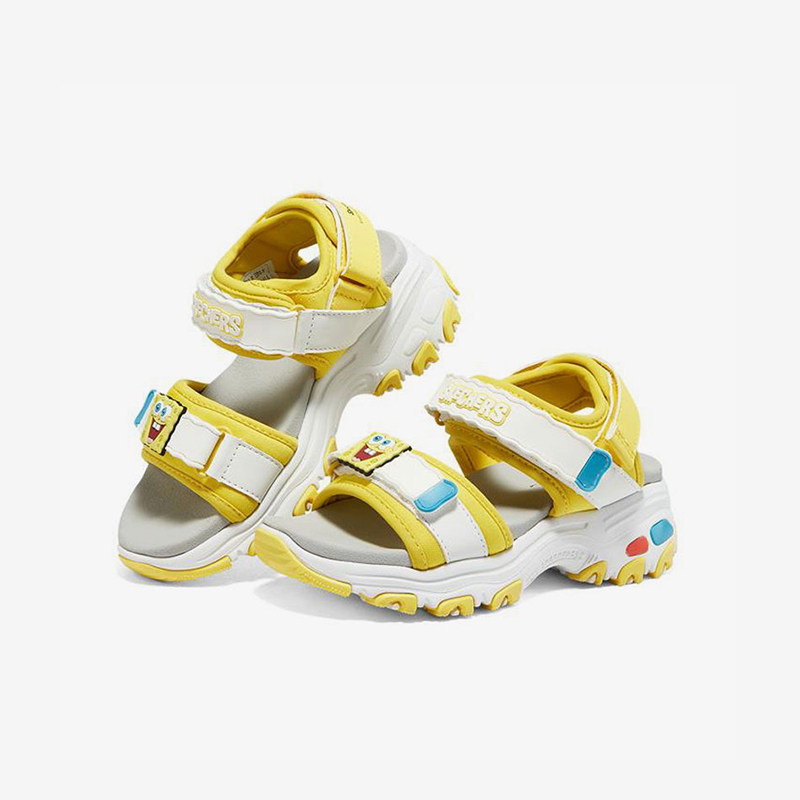 Skechers/斯凯奇正品海绵宝宝联名女童耐磨舒适透气休闲沙滩凉鞋,童鞋/婴儿鞋/亲子鞋,运动鞋,淘宝优惠券,粉丝福利购,淘宝优惠卷