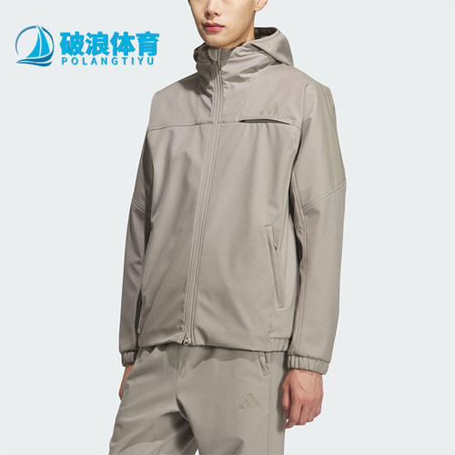 Adidas/阿迪达斯正品2025冬季款男士运动连帽耐穿休闲外套KQ8526