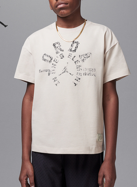 Nike/耐克正品JORDAN大童休闲印花宽松经典运动透气T恤II3169-140