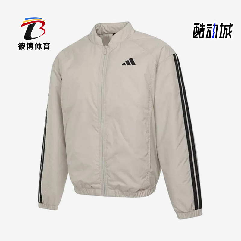 Adidas/阿迪达斯正品ESS 3S INS B J男士运动立领拉链棉服JD1293