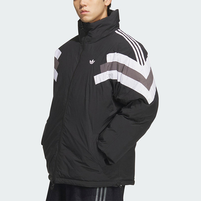 Adidas/阿迪达斯正品三叶草男士休闲立领双面穿保暖羽绒服KF9608