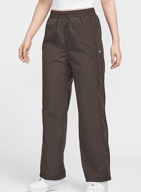 Nike/耐克正品2025女士宽松透气梭织直筒运动长裤FB7690-403