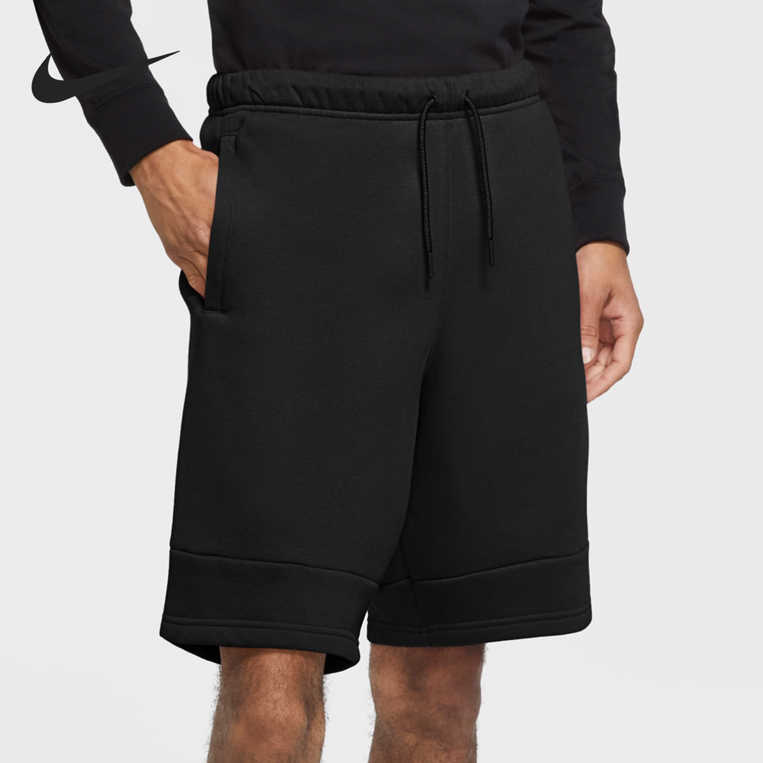Nike/耐克正品运动男士复古系带针织宽松休闲短裤CK6707-010