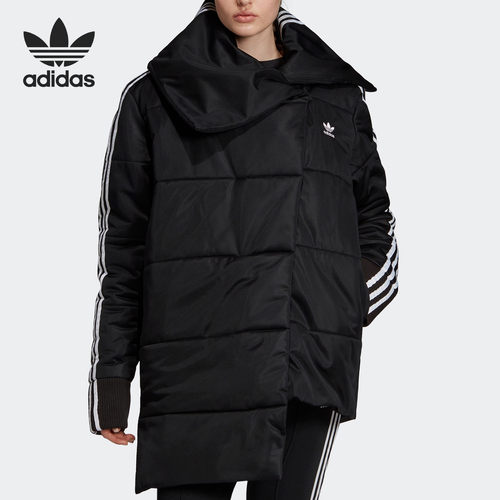 阿迪达斯女子不对称设计运动棉服