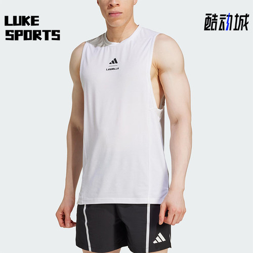 Adidas/阿迪达斯正品M LM G TK男士运动修身健身T恤背心JJ1434
