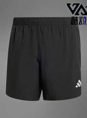 Adidas/阿迪达斯正品RunItSHORTS新款男黑色经典跑步短裤IL7232
