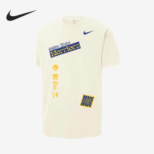 Nike/耐克正品新款金州勇士队男士宽松时尚运动T恤FV9266-901
