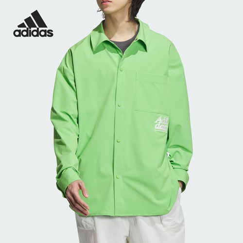 Adidas/阿迪达斯官方正品M LOGO SHIRT男士休闲长袖衬衫JP2595