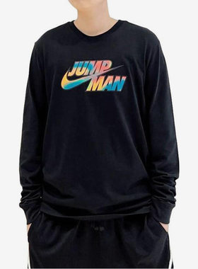 Nike/耐克正品男女同款时尚印花圆领套头长袖卫衣DQ7365-010