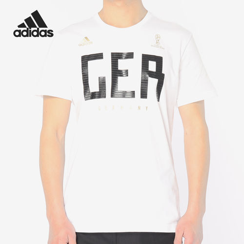 Adidas/阿迪达斯正品男子足球世界杯文化衫短袖T恤 CW1786