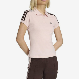 Adidas/阿迪达斯正品三叶草翻领条纹Polo衫女经典休闲短袖KD3699