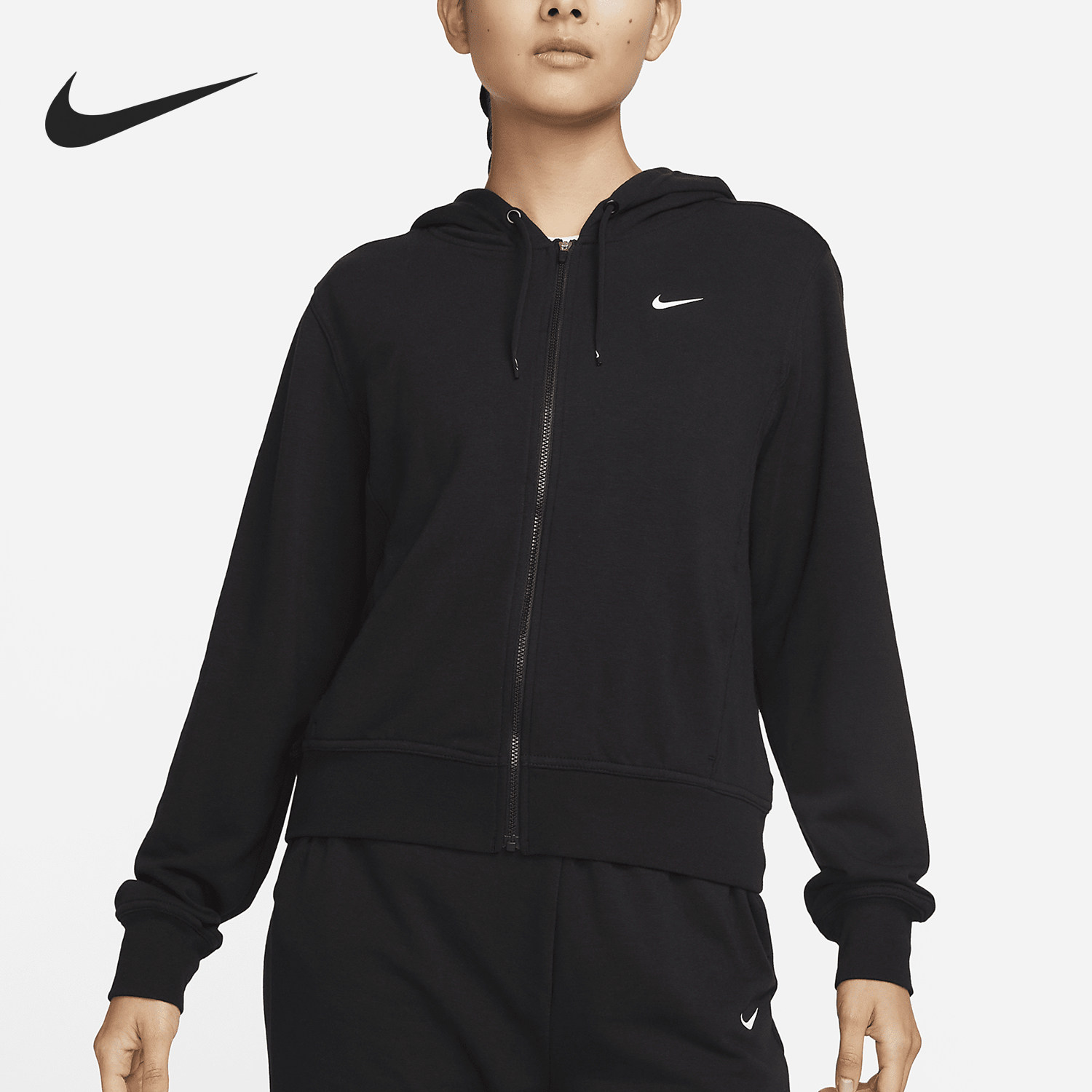 Nike/耐克正品Dri-FIT One女士全长拉链开襟外套FB5199-010