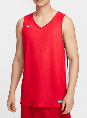 Nike/耐克正品运动男士篮球运动训练双面穿无袖背心T恤IB8827-657