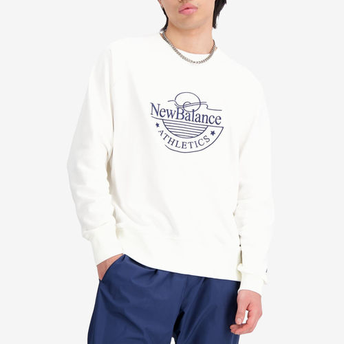 New Balance新百伦正品男款字母刺绣圆领卫衣MT33506-SST