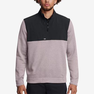 UA/安德玛正品运动男士半拉链复古立领训练卫衣套头衫1387121-015