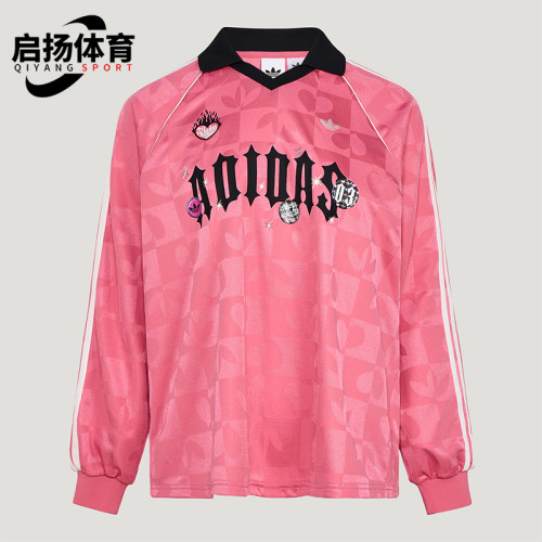 Adidas/阿迪达斯正品三叶草女士时尚经典运动潮流翻领长袖T恤KY