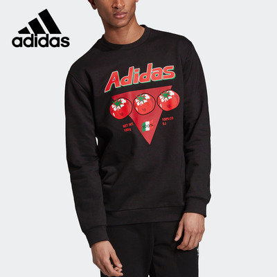 Adidas/阿迪达斯正品三叶草男子印花宽松休闲圆领卫衣ED7065