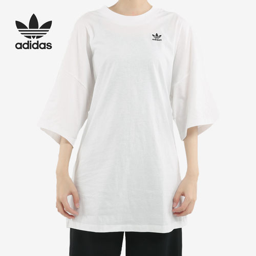 Adidas/阿迪达斯官方正品三叶草女子宽松休闲运动短袖T恤DW3891