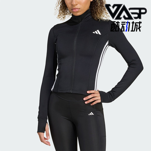Adidas/阿迪达斯正品2026春季款女士日常立领印花修身外套KB7843