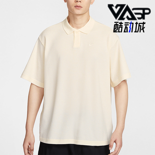 Nike/耐克正品Oversize男士翻领针织华夫格经典短袖IF0377-110