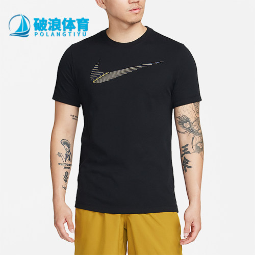 Nike/耐克正品2025男士耐穿圆领套头透气运动健身短袖FJ2465-010