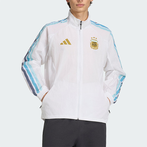 Adidas/阿迪达斯正品阿根廷队男士足球经典休闲文化外套JZ6285
