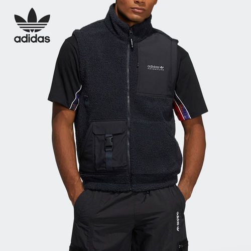 Adidas/阿迪达斯官方正品三叶草男子舒适运动休闲保暖马甲 HC0382