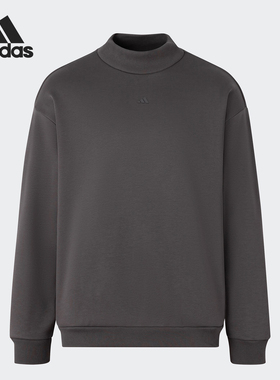 Adidas/阿迪达斯正品篮球加绒情侣针织运动圆领卫衣IX1966