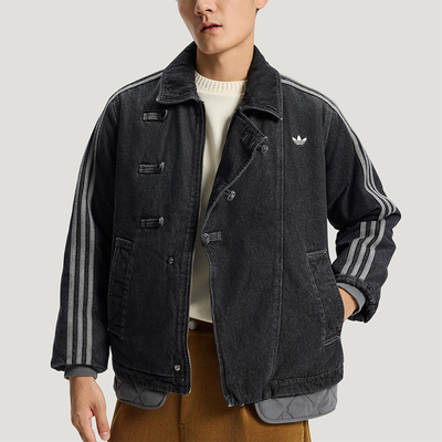Adidas/阿迪达斯正品三叶草男女休闲翻领新中式保暖棉服KR5066