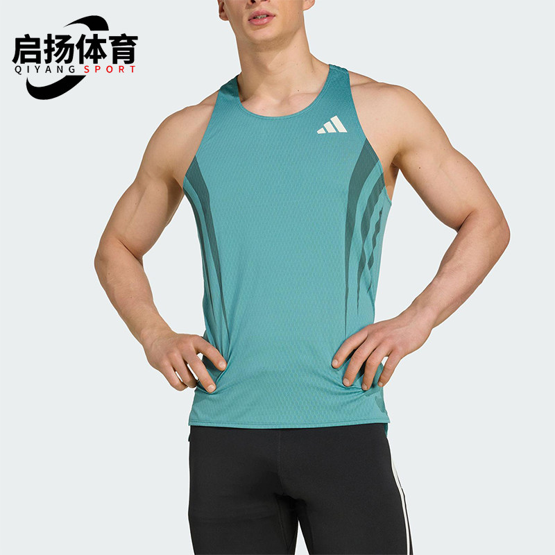 Adidas/阿迪达斯正品2025夏季款男士运动风跑步工字背背心JV9307