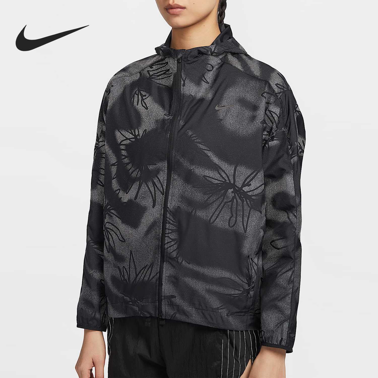Nike/耐克正品Running Division 女士印花跑步夹克HJ2194-010