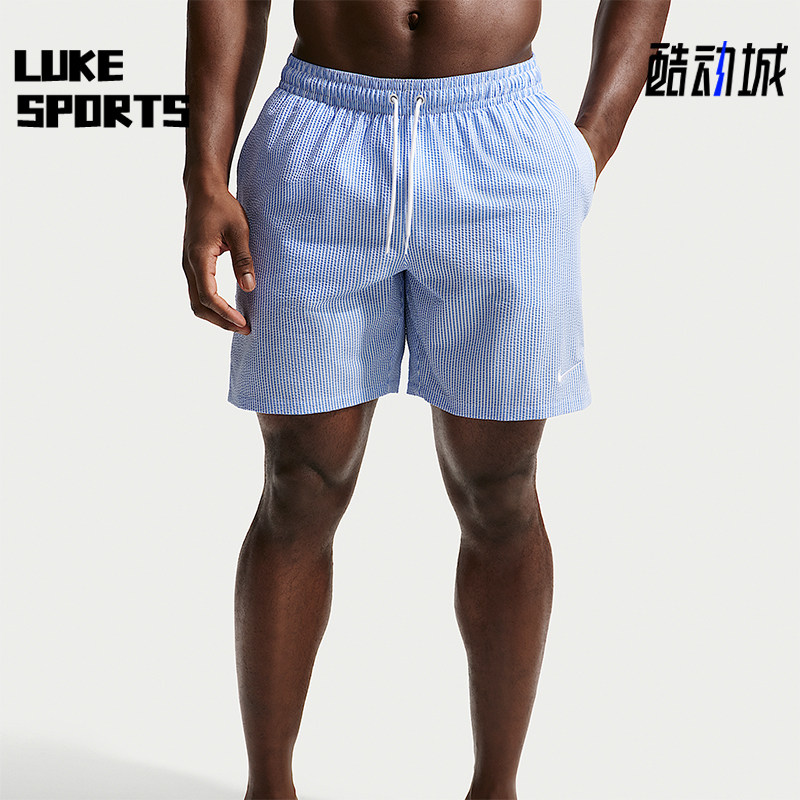 Nike/耐克正品Swim Breaker男士刺绣休闲沙滩系带短裤IQ7742-452