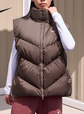 Nike/耐克正品Storm-FIT女士防风拒水宽松羽绒马甲HF7897-004