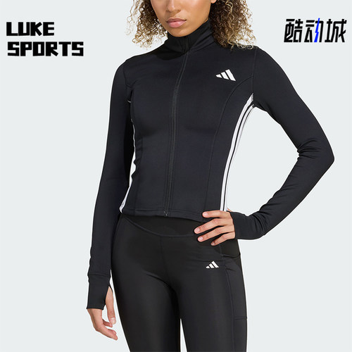 Adidas/阿迪达斯正品2026春季款女士日常立领印花修身外套KB7843