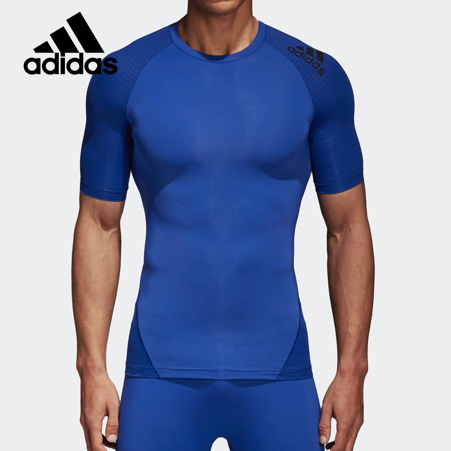 Adidas/阿迪达斯正品 新款男子运动训练紧身短袖T恤 CD7138