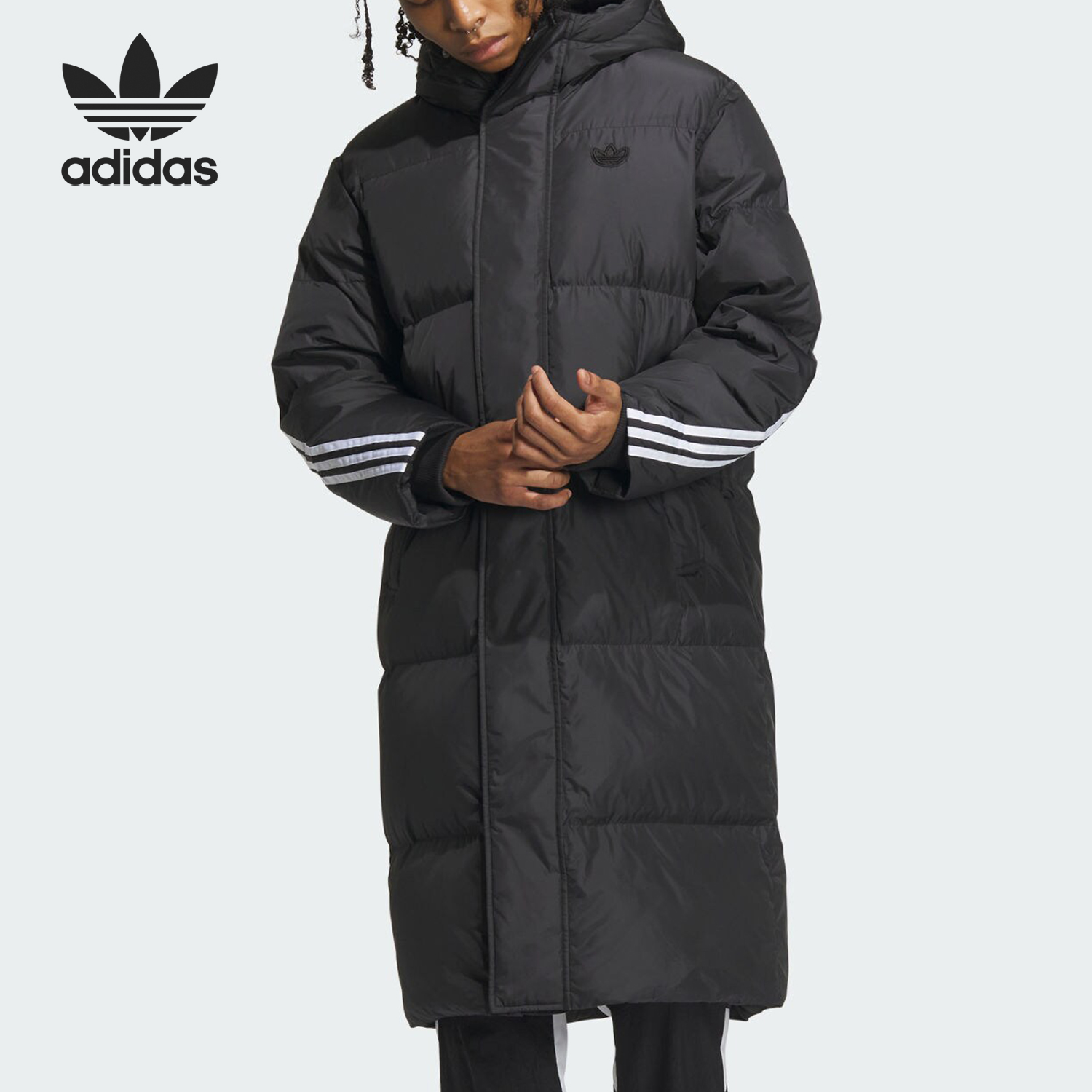 Adidas/阿迪达斯正品三叶草男子防风御寒运动羽绒服IU4831