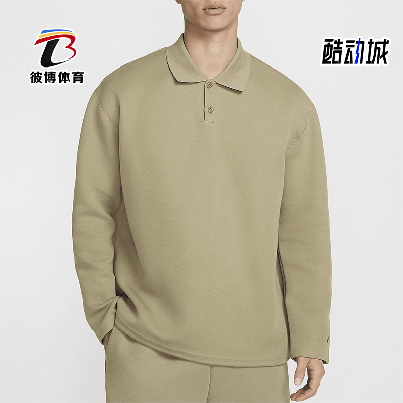 耐克男士复古翻领宽松休闲POLO衫