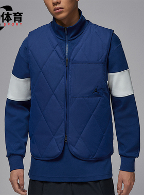 Nike/耐克正品JORDAN男士运动保暖高尔夫宽松棉马甲HQ8680-492