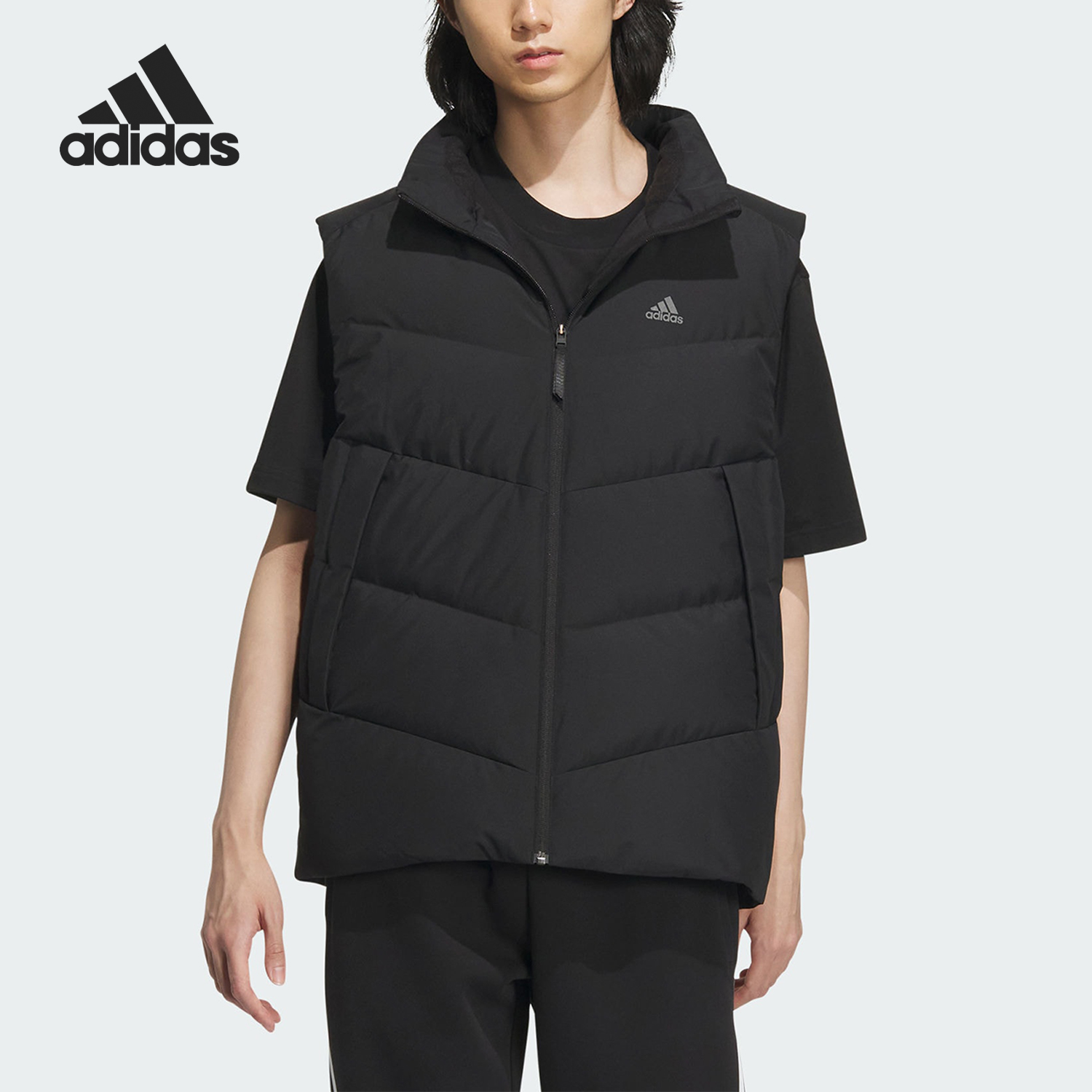 阿迪达斯正品男子保暖马甲