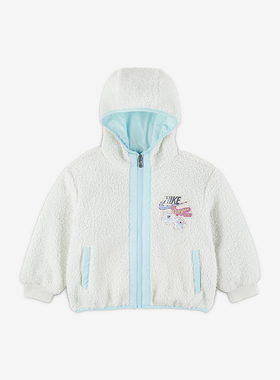 Nike/耐克正品Whimsy 幼童拉链连帽抓绒保暖夹克外套IQ9994-133