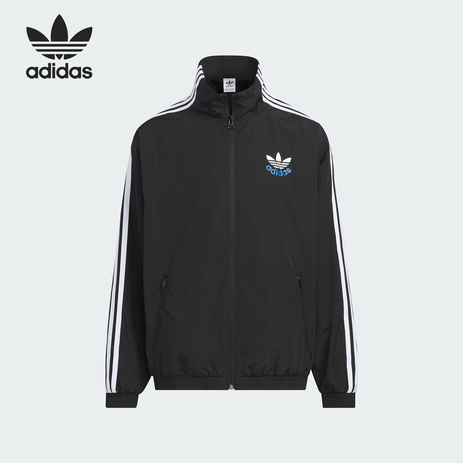 Adidas/阿迪达斯正品三叶草大童经典立领长袖夹克外套JZ7431