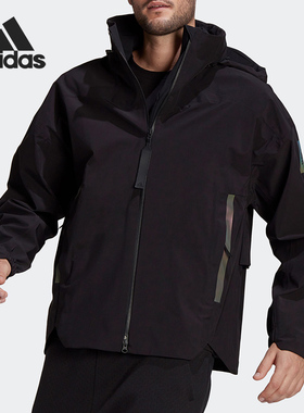 Adidas/阿迪达斯官方正品男子反光户外运动连帽夹克外套 GP7853