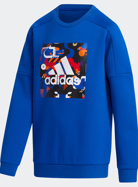 Adidas/阿迪达斯正品春季新款大童装训练运动套头卫衣 GP0543