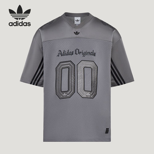 Adidas/阿迪达斯官方正品三叶草男士印花运动V领短袖T恤LD3866