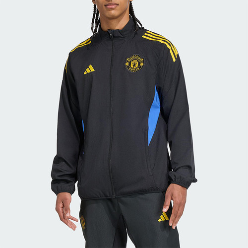 Adidas/阿迪达斯正品2025男士立领曼联足球运动修身外套JP3134