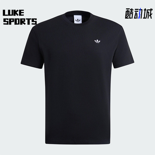 Adidas/阿迪达斯正品三叶草男女休闲针织套头圆领运动短袖IB7063