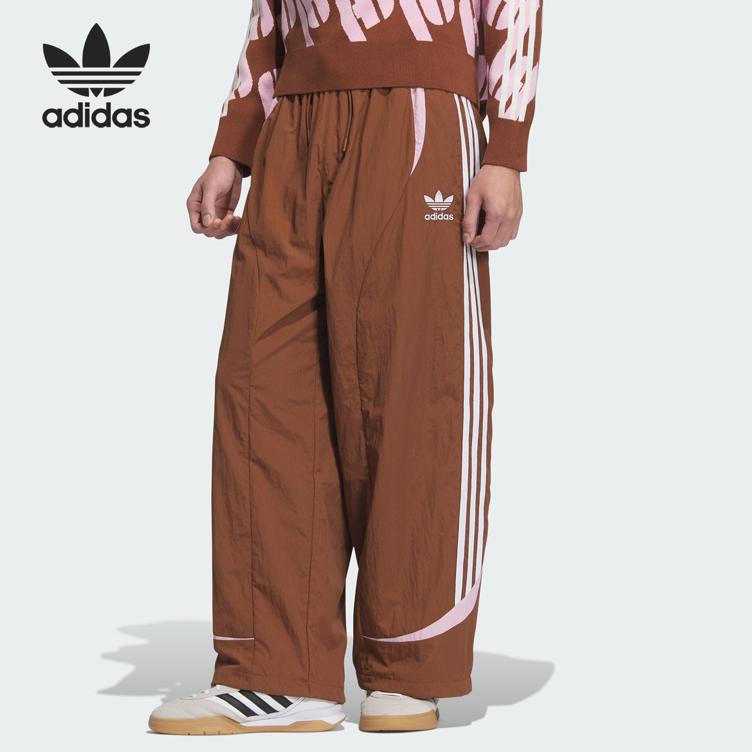 阿迪达斯男士复古运动宽松长裤