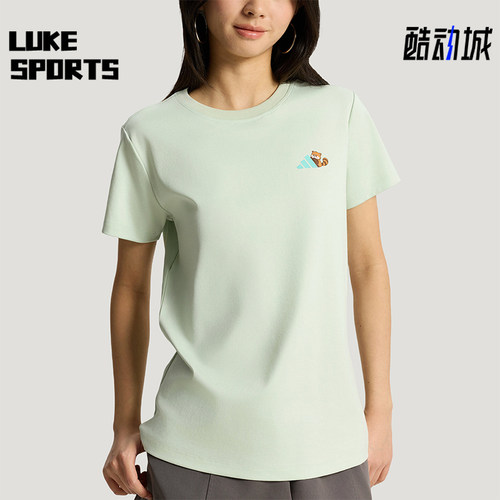 Adidas/阿迪达斯正品GFX T-SHIRT1女士卡通印花经典短袖T恤KX6817